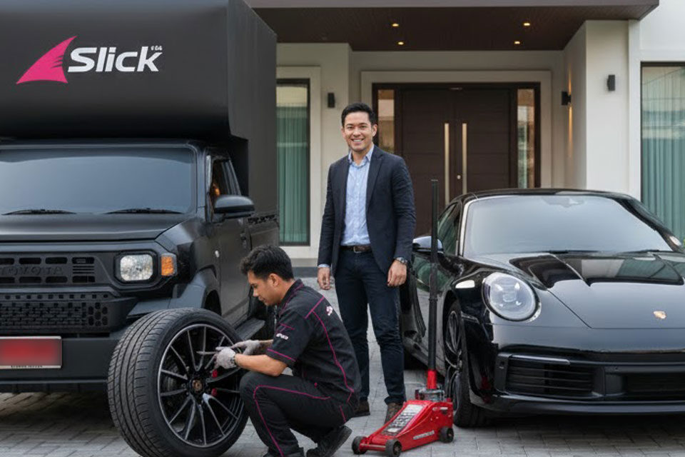 change supercar tire at home 02