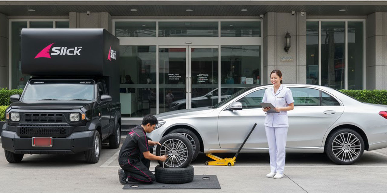 เปลี่ยนยางรถคุณหมอ ถึงบ้าน ถึงที่