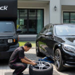 เปลี่ยนยางรถ Benz ถึงที่