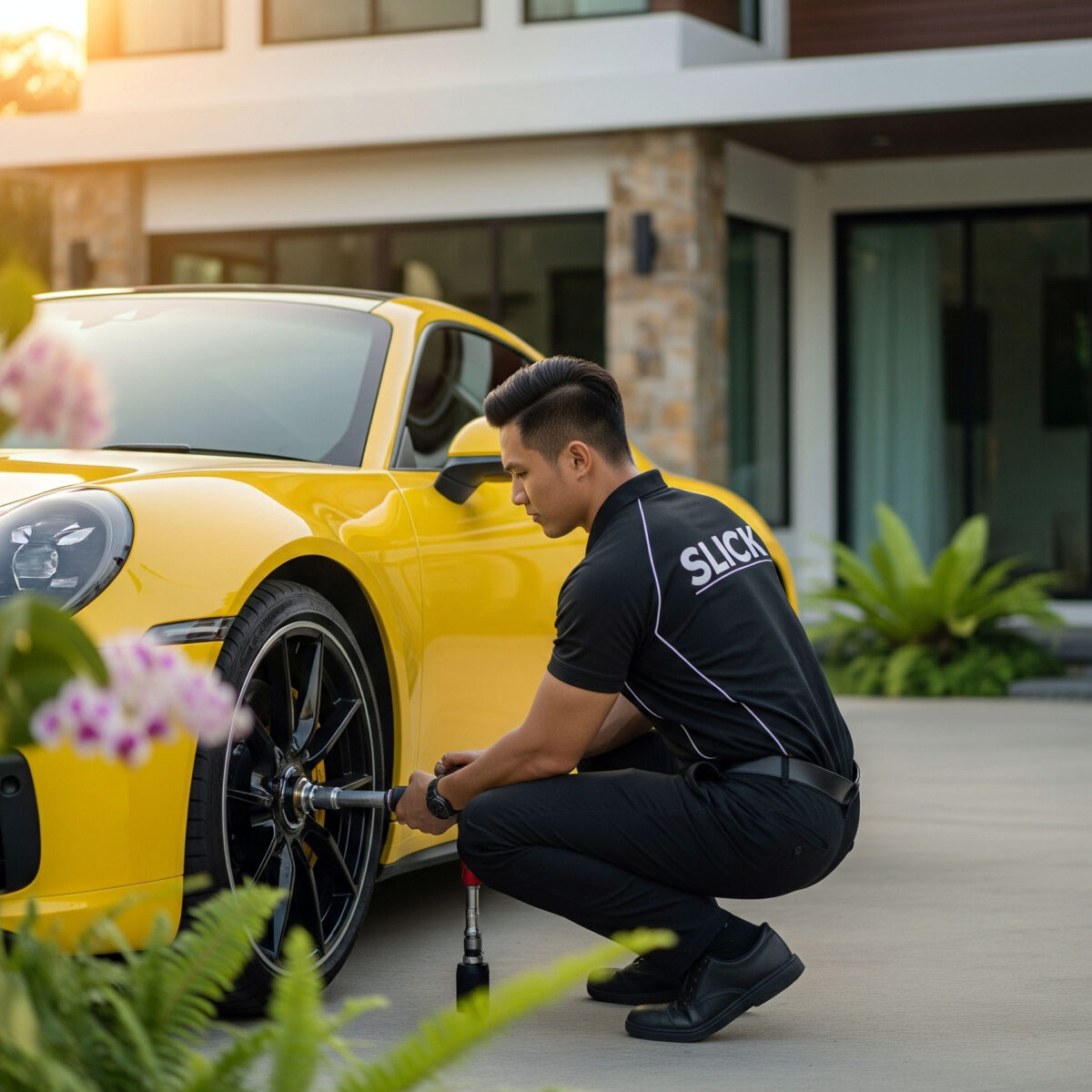 บริการเปลี่ยนยางรถ Supercar ถึงที่