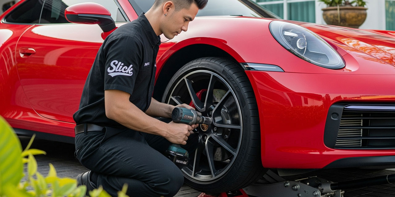 บริการเปลี่ยนยางรถ Supercar ถึงที่