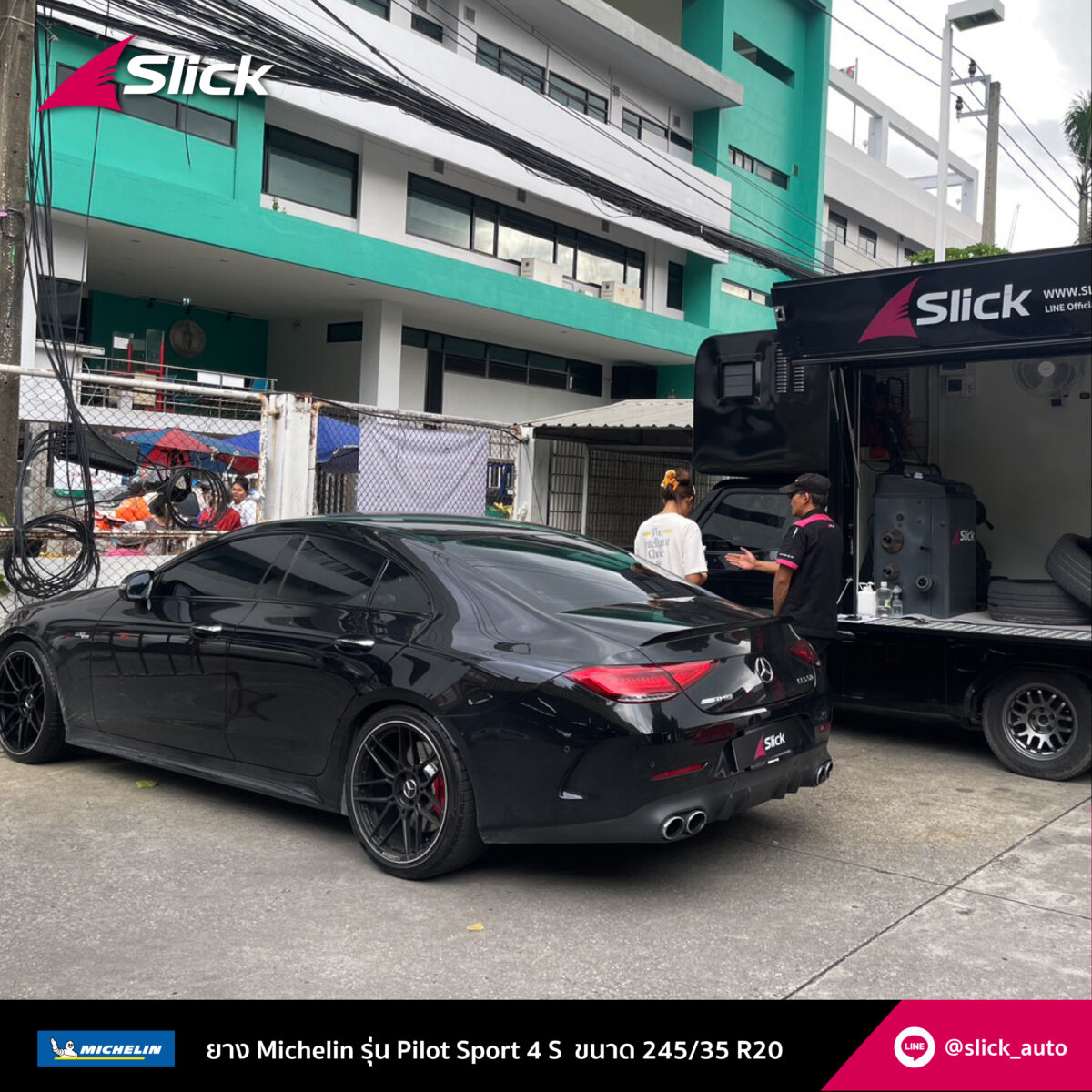 Slick Benz CLS 53 Michelin Pilot Sport 4S 245 35 R20 07