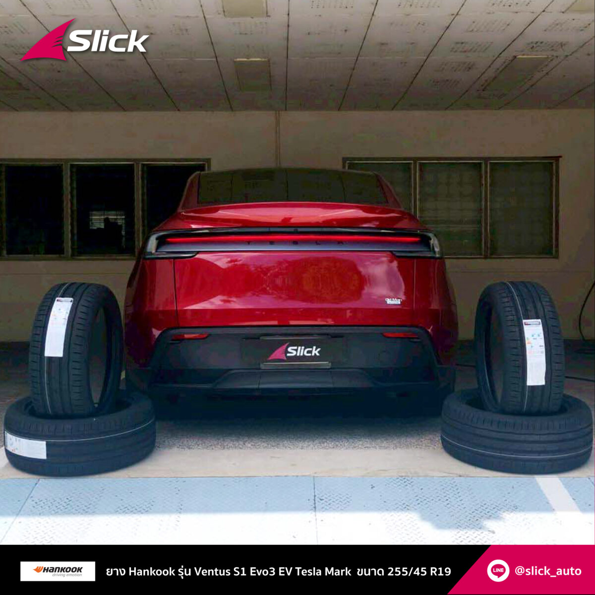 Slick Tesla Model Y Hankook Ventus S1 Evo3 EV Mark Tesla 255 45 R19 02