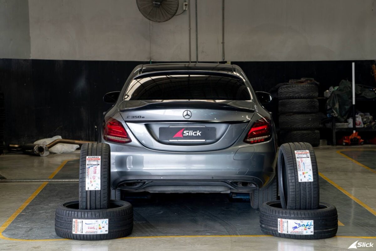 Mercedes-Benz C350e W205 เปลี่ยนยาง Kumho PS72