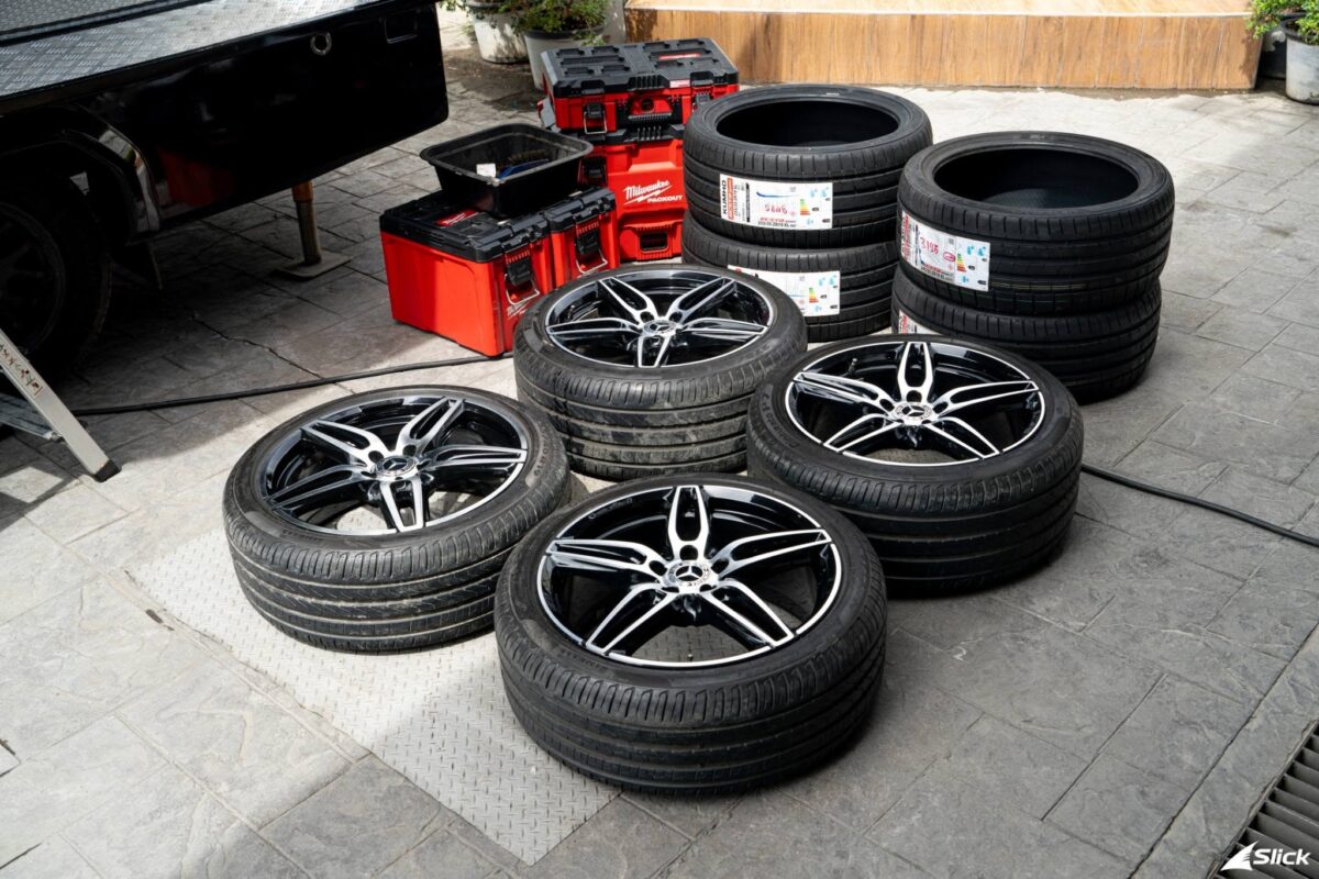 Mercedes-Benz C350e W205 เปลี่ยนยาง Kumho PS72